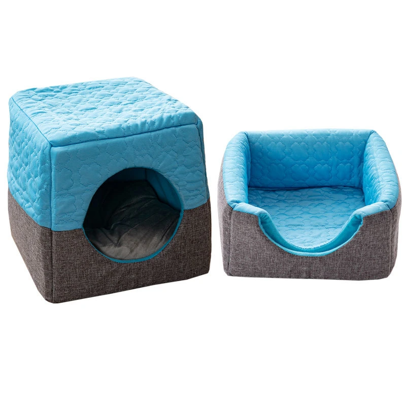 Manufacturers Straight for Cat Litter Four Seasons Available Cat House House Small Kennel Pad Foldable One Litter Dual-Use Pet Supplies