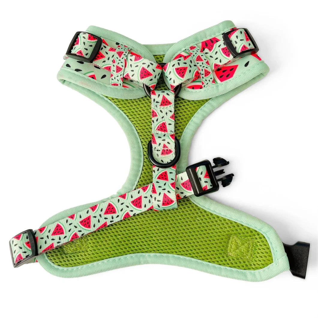 Adjustable Dog Harness - Watermelon Design Soft Padded Dog Harness