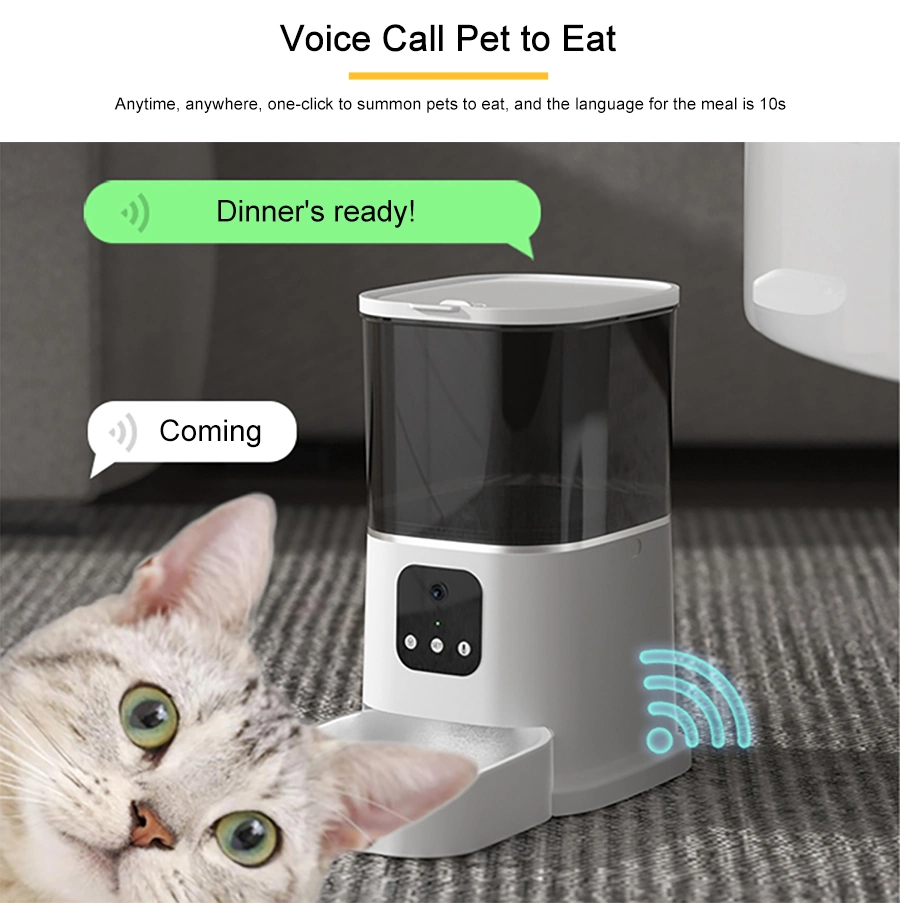 1080P WiFi Control Dual Power Supply Mode Automatic Smart Cat Dog Feeder Convenient Remote Pet Feeding Supplies