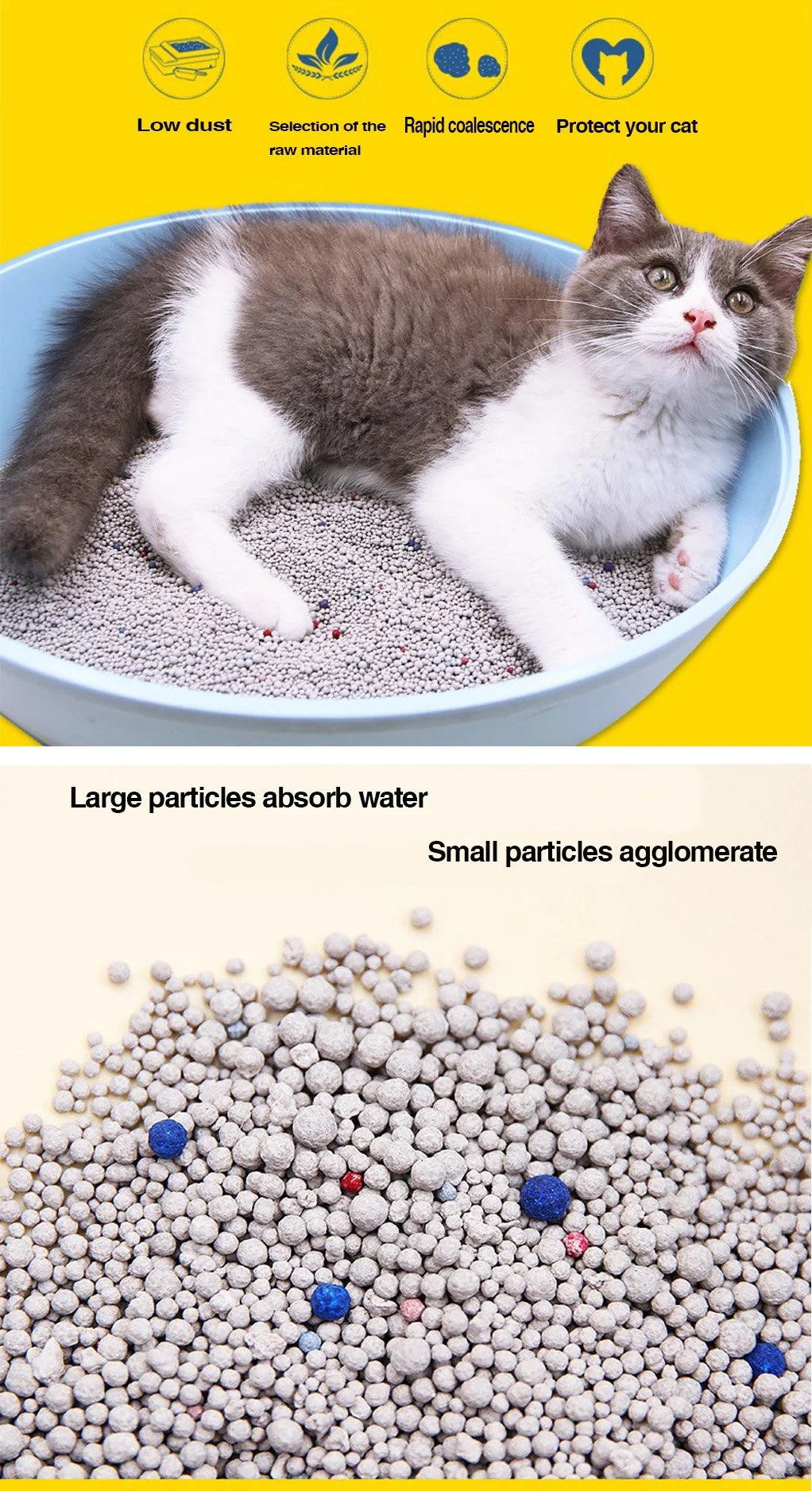 Ultra Less Dust Bentonite Cat Litter Pet Supply